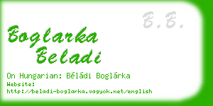 boglarka beladi business card