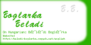 boglarka beladi business card